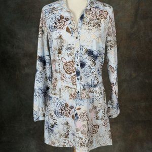 Promad, Womens Button Down, Tunic Dress,